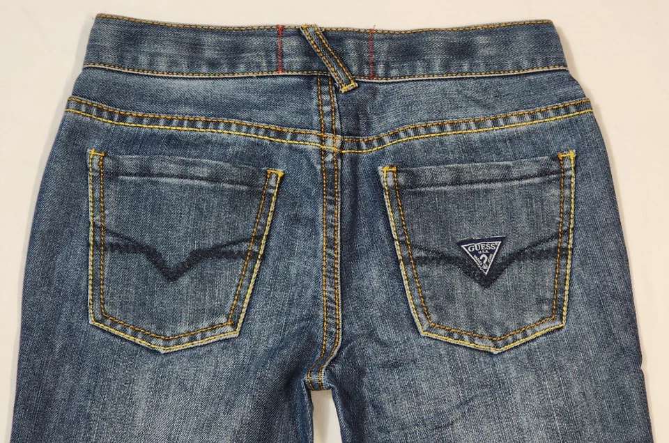 GUESS NIÑOS NIÑO SKINNY FIT AZUL JEANS DENIM CINTURA AJUSTABLE TALLA 8 Etiqueta Negra Foto 4 de 4