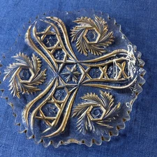 Antique EAPG WILTEC Plate 6" (OMN) by McKee Glass 1905 HTF Pressed glass