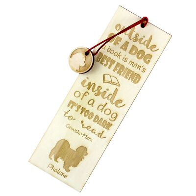 Papillon Bookmark Outside Art-Dog