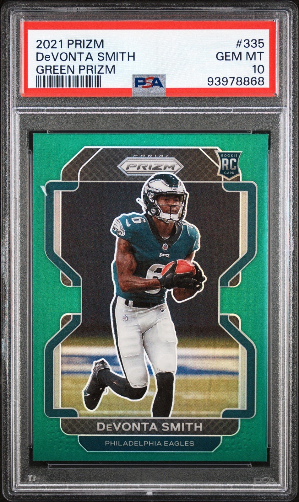 2021 Panini Prizm DeVonta Smith Green Rookie RC #335 PSA 10