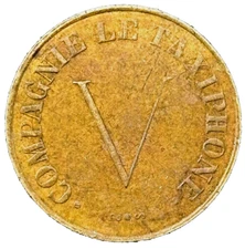 Vintage FRANCE Public Payphone Token Pay Phone Telephone Foreign Coin Free Ship