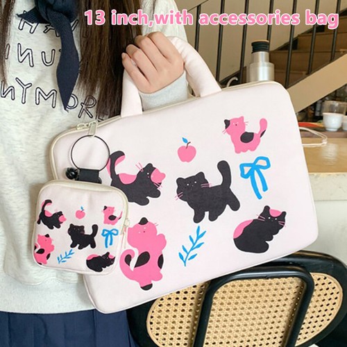Cute Laptop Sleeve Bag 11 13inch Notebook Pouch For Macbook HP Acer Handbag - Afbeelding 14 van 24