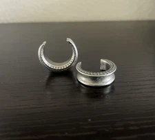 PAIR Saddle Ear Spreader Surgical Steel Tunnels Plugs Earlet Gauges 1 Inch