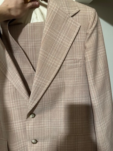 Mens VTG 70s 2 PC Tan Johnny Carson Leisure Suit nice - Picture 2 of 7