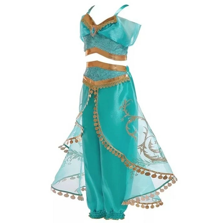 Costume Princesse Disney aladin Déguisement jasmine enfant taille au choix - Photo 4/4