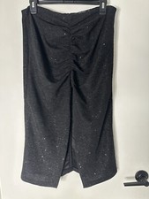 Gonna donna Zara taglia L scintillante increspata davanti elasticizzata spacco davanti