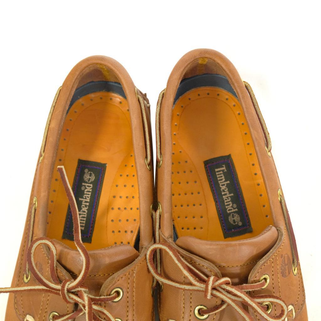 NEW TIMBERLAND Boat Shoes Casual Sz. 10.5 M Leather Tan  display picture 3