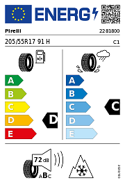 4x Pirelli W 210 Sottozero S2 R-F (*) FSL 3PMSF Runflat 205/55 R17 91H Winter... - Bild 3 von 3