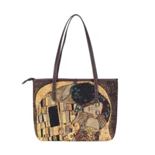 Signare Tapestry Klimt Kiss Shoulder Bag Travel or Work Tote Bags For Women