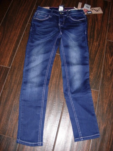 Lee Girl's Skinny Leg Adjustable Waist Jeans Comfy Deep Blue $34. Sz 5 or 7 NWT - Picture 4 of 7