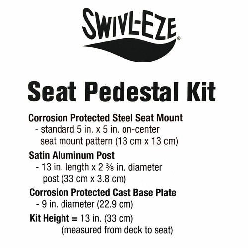 Pedestal de asiento giratorio Attwood Boat 23813-7 | Poste de 13 x 2 3/8 pulgadas - Imagen 6 de 6
