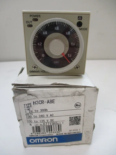 OMRON, H3CR-A8E TIMER, 1.2S TO 300H, 100V -240VAC 100-125VDC, NEW