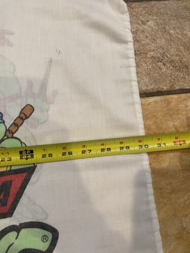 Funda de almohada blanca Teenage Mutant Ninja Turtles 1990 vintage TMNT doble cara - Imagen 6 de 7