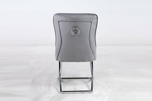 Marble 130, 160, 180 cm Dining Table with 6 Velvet Chairs Black Cream Grey White - Picture 51 of 64