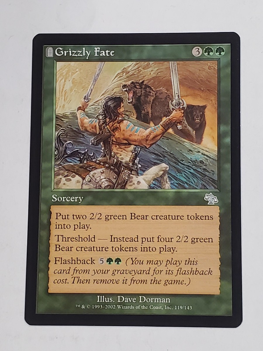 MTG Grizzly Fate (Judgement/Green/U) - BGM | eBay