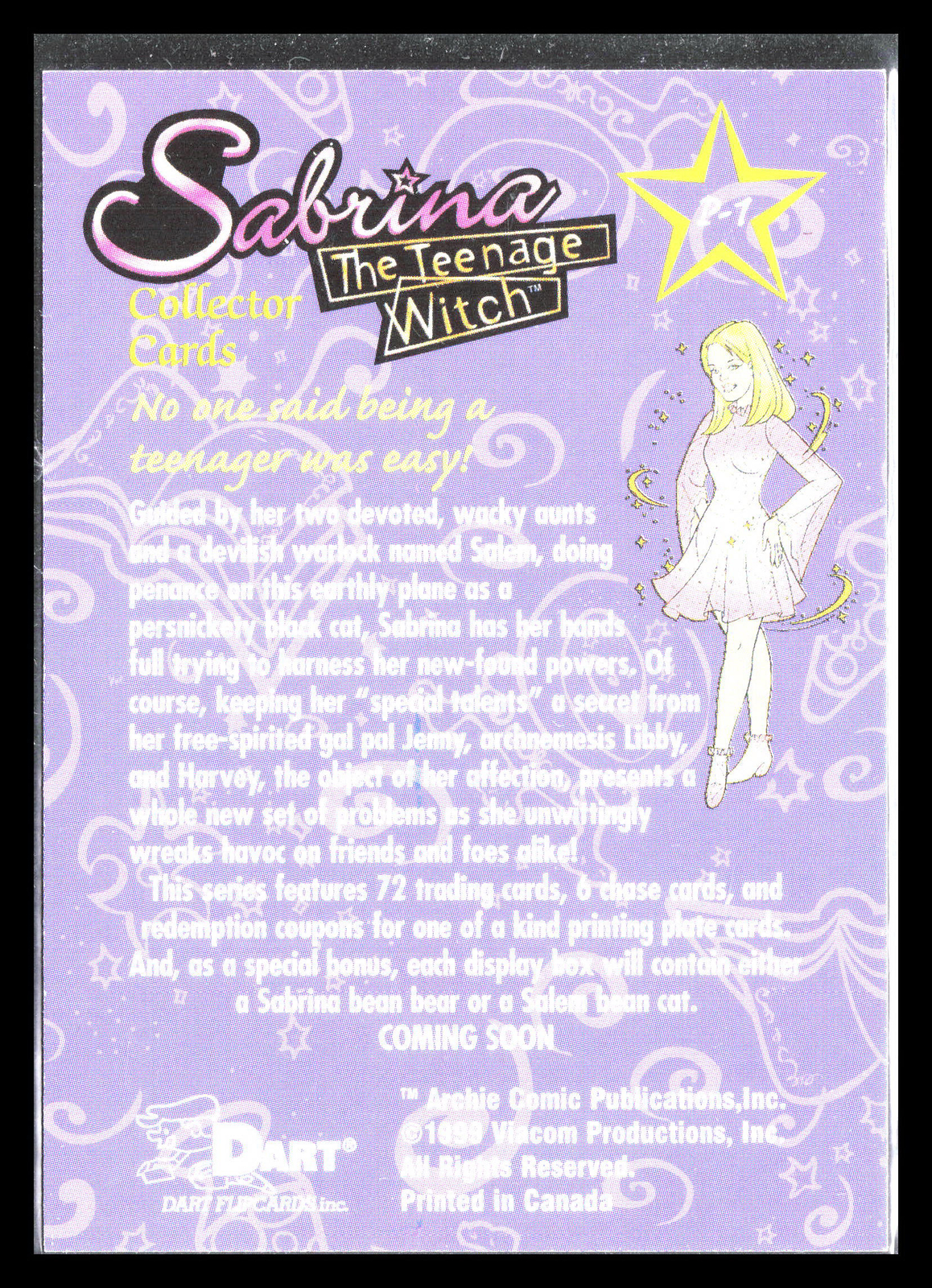 Sabrina the Teenage Witch 1999 Dart #P-1 - Picture 2 of 2