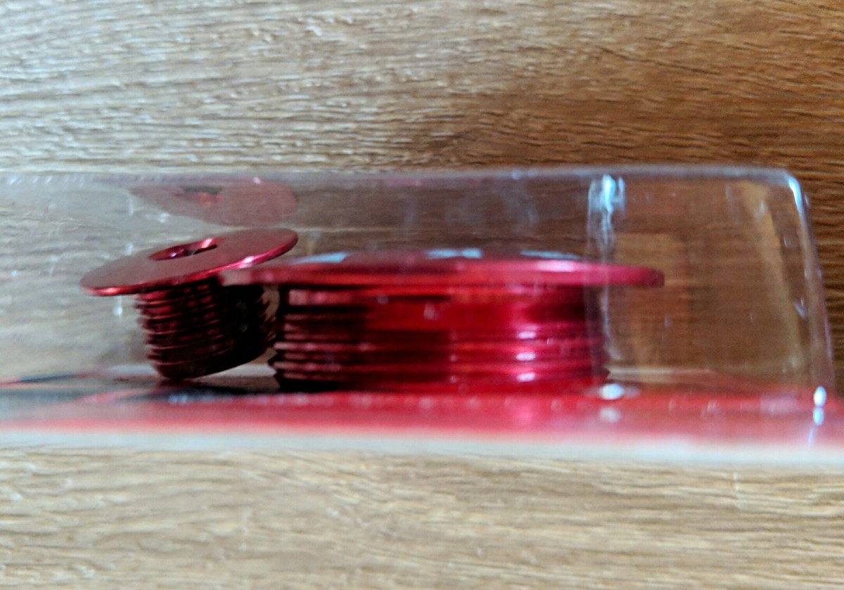 Tusk Billet Aluminum Engine Plug Kit Red For Honda Trx 300Ex 400EX