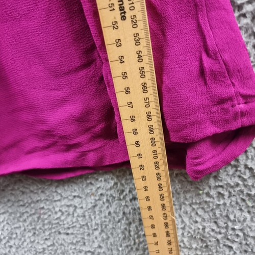 Table Eight Womens Blouse Top Size 14 Magenta Pink Beaded Short Sleeve - Picture 6 of 13