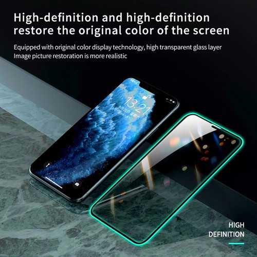 Luminous Screen Protector Tempered Glass For iPhone 14 13 12 11 Pro Max Mini 7/8 - Picture 2 of 8