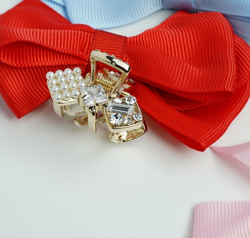 FCL Small Metal Hair Claws for Women Girl Bow knot Moon Claws Metallic colour - Picture 6 of 42