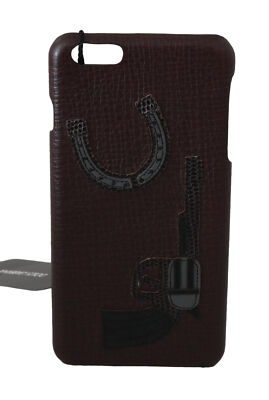 DOLCE & GABBANA Phone Case Cover Brown Cowboy Leather Patch iPhone 7 Plus $300