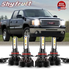 For GMC Sierra 1500 1999-2006 LED Headlight Bulbs High Low Beam Kits 4Pcs White