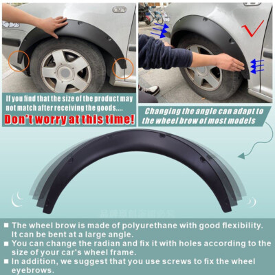 4x Fender Flares Extra Wide Body Wheel Arches Carbon For