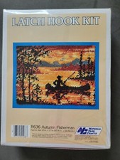 NIB NYC Autumn Fisherman Latch Hook Rug Wall Hanging Kit Style R636 20" X 27"