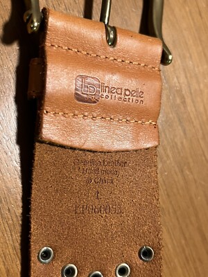 Linea Pelle Brown Leather Woven Large-Wide Belt | eBay display picture 1