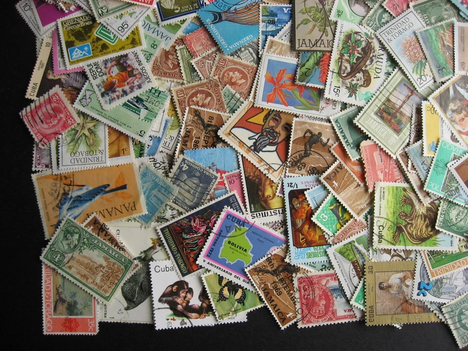 Caribbean 250 nice mixture (duplicates,mixed cond) old,new,45% comems,55% defins - Image 2 of 4