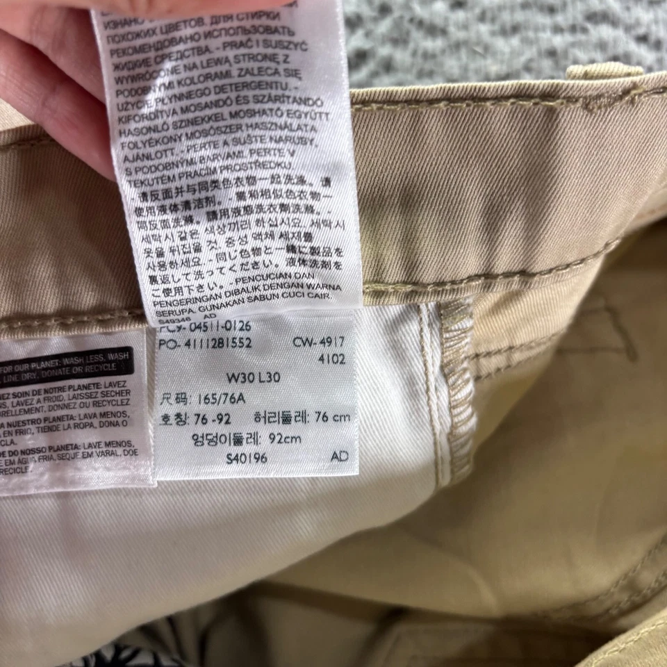 Pantalones chinos Levis 511 para hombre 30x30 beige mezcla de algodón elásticos ajustados ropa de trabajo Foto 4 de 4