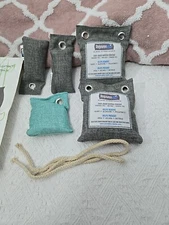 Bamboo Charcoal Air Purifying Bags Odor Absorber REJUVEN AIR 5 Piece Set