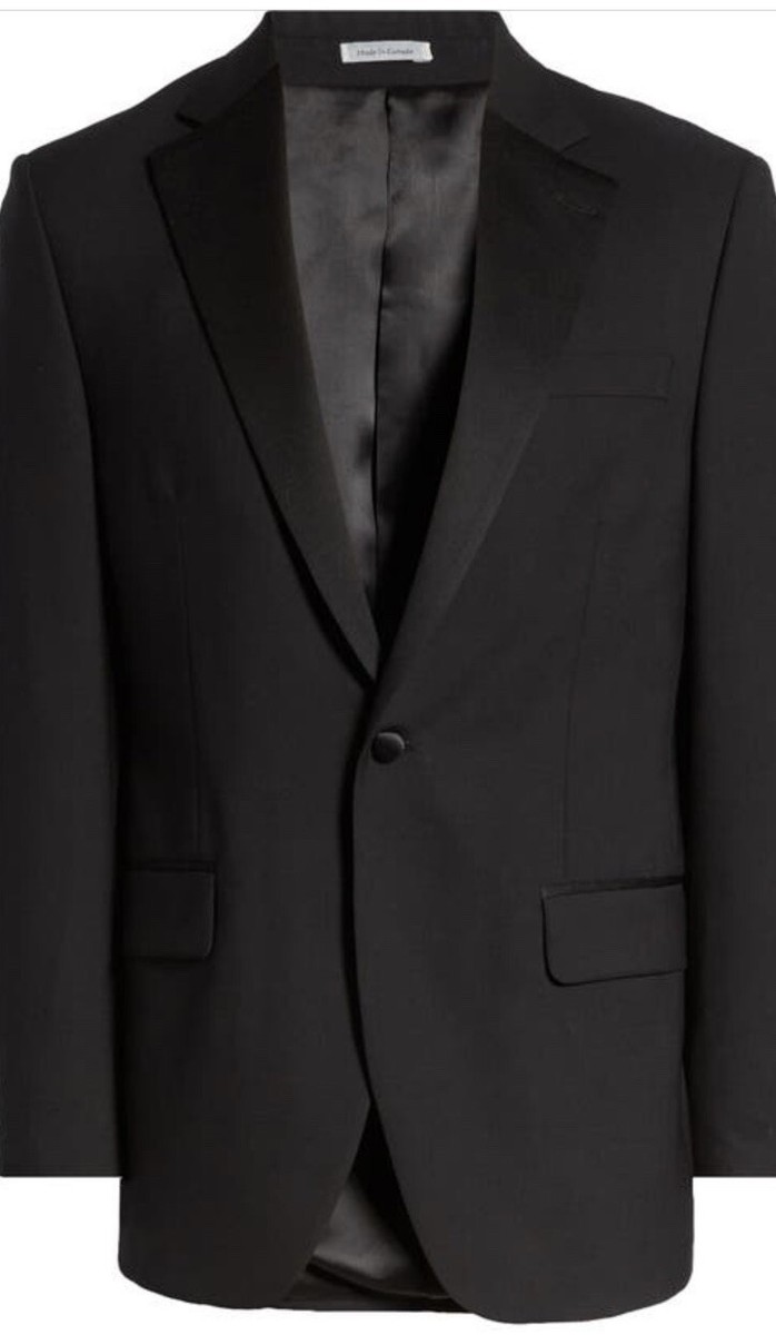 Peter Millar SB FORREST Black Tuxedo Jacket Size 42 Regular