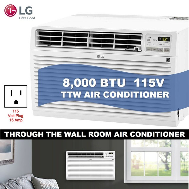 LG LT0816CER 8000 BTU 115v Through Wall Air Conditioner White for