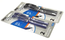 2 PACKS 4 PENS INC® R-2™ ROLLER PRECISE WRITING COMFORT GRIP BLUE & BLACK INK 