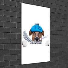 Tulup Glass Print Wall Art 50x100 - Ill dog