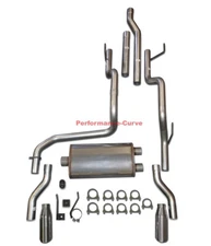 Dual Exhaust Kit w/ MaxFlow Large Body - Mellow Fits 03-12 Dodge Ram 2500 3500