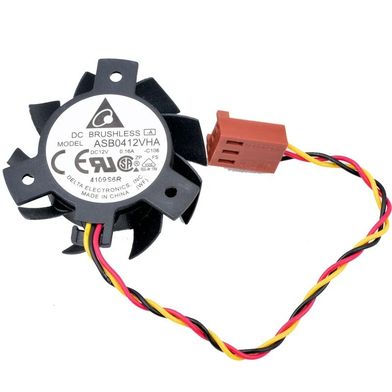 DELTA ASB0412VHA DC 12v 0.16A Graphics card cooling fan 3 Pin For Dell 360 2320 - Image 3 of 3