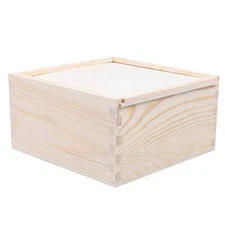 1Pc Gift Box With Lids Sliding- Lid Wooden Boxes Decorative Storage Boxes Woo...
