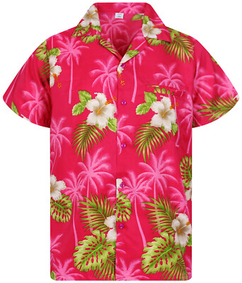 Funky Hawaiian Shirt Small Flower Pink Australia