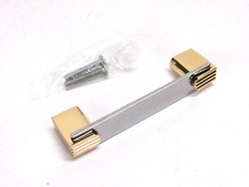 NOS CC CABINET DRAWER PULL, BRIGHT BRASS / BRIGHT CHROME, LOT of 2, GN3771