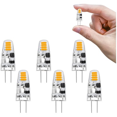 G4 LED Lampen 12V 1,2W Warmweiß 3000K, Ersatz für Halogen 15W, 6er Pack
