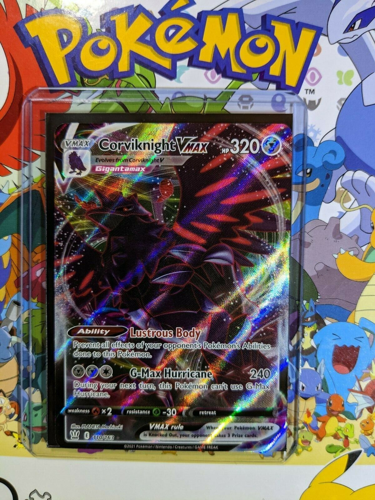 Carta Pokemon Corviknight VMAX Português 110/163 Card Original