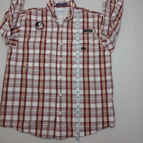 Camisa pequeña Columbia para hombre Florida State Seminoles abotonada omni-sombra ventilada - Imagen 6 de 12