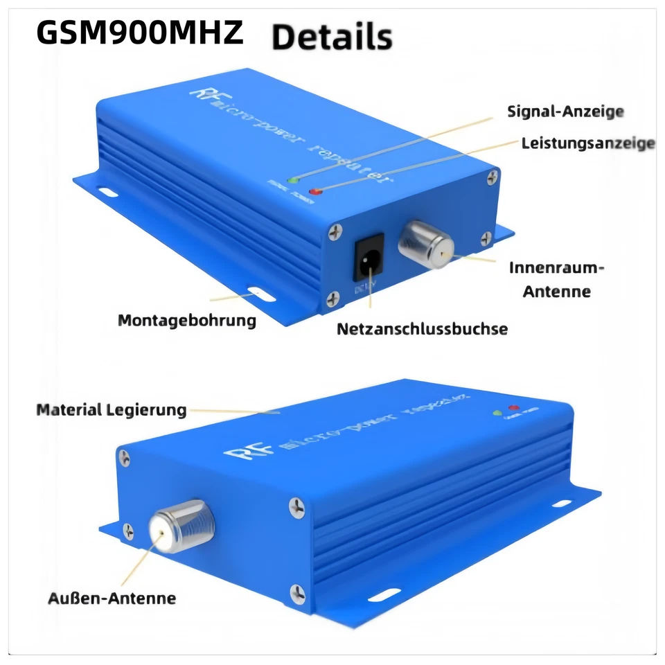Handy-Signalverstärke Set GSM900/902MHz 2G/3G/4G Booster Repeater Antenna Kit DE - Bild 4 von 4