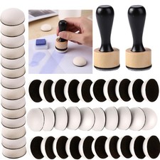 Briartw 46 Packs Mini Round Ink Blending Tool with Foams Set,2 Pcs Round Alco...