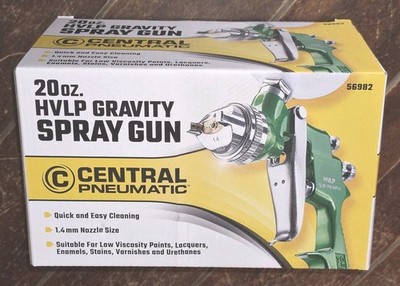 CENTRAL PNEUMATIC 20 oz. HVLP Gravity Spray Gun with 1.4mm Nozzle Size #56982