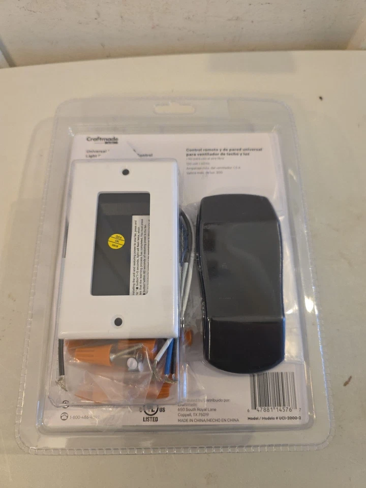 Craftmade Universal Intelligent Receiver/Hand Set/Wall Control - UCIPB-2000-2  - Image 4 of 4