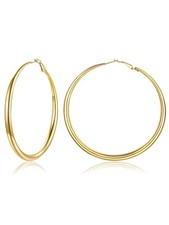 Chunky Gold Hoop Earrings 316L Stainless Steel Hypoallergenic 5mm Thick Tube Hoo
