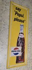1960s Vintage PEPSI COLA SAY PEPSI PLEASE ADVERTISING SIGN Gas Station Store  — photo 3